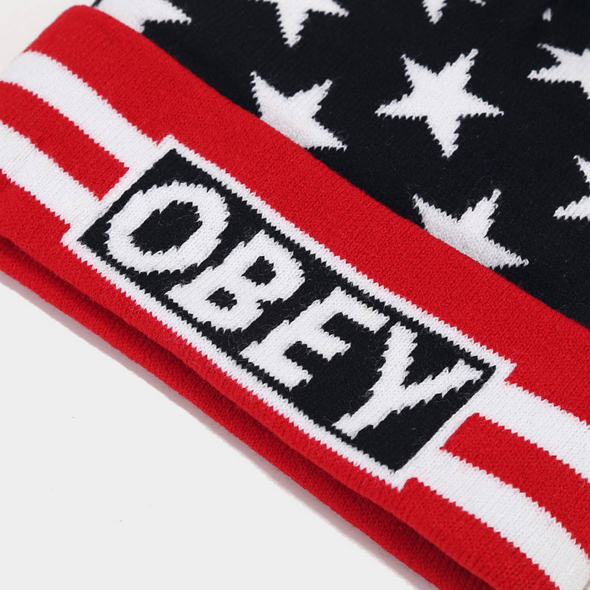 FASHION STRIPED JACQUARD POM-POM KNITTED HAT_CWAH1614