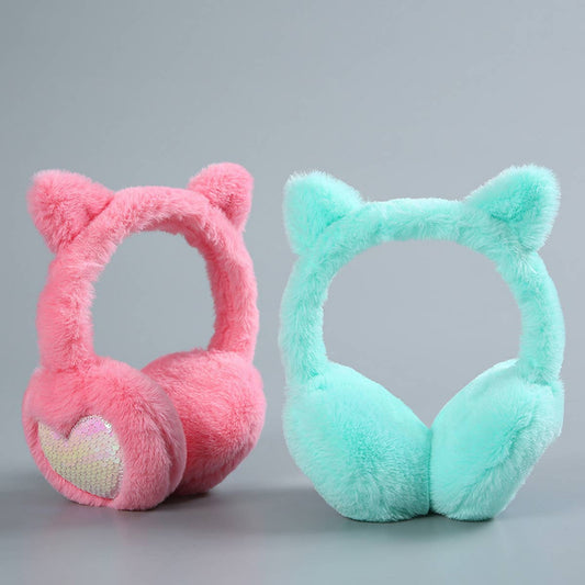 2024 NEW SEQUIN LOVE HEART WARM EARMUFFS_CWMM1416