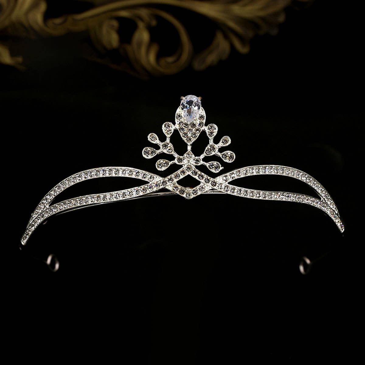 CELEBRITY-STYLE BRIDAL CROWN WEDDING ACCESSORIES_CWMM2028