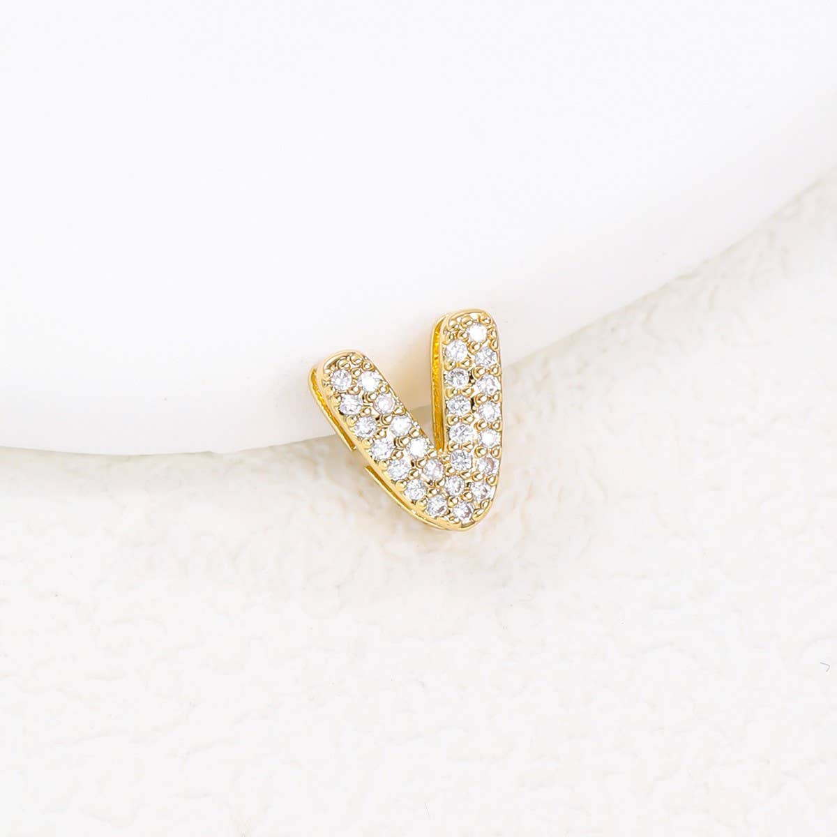 Tiny Zirconia Pendant 26 Letters Necklace