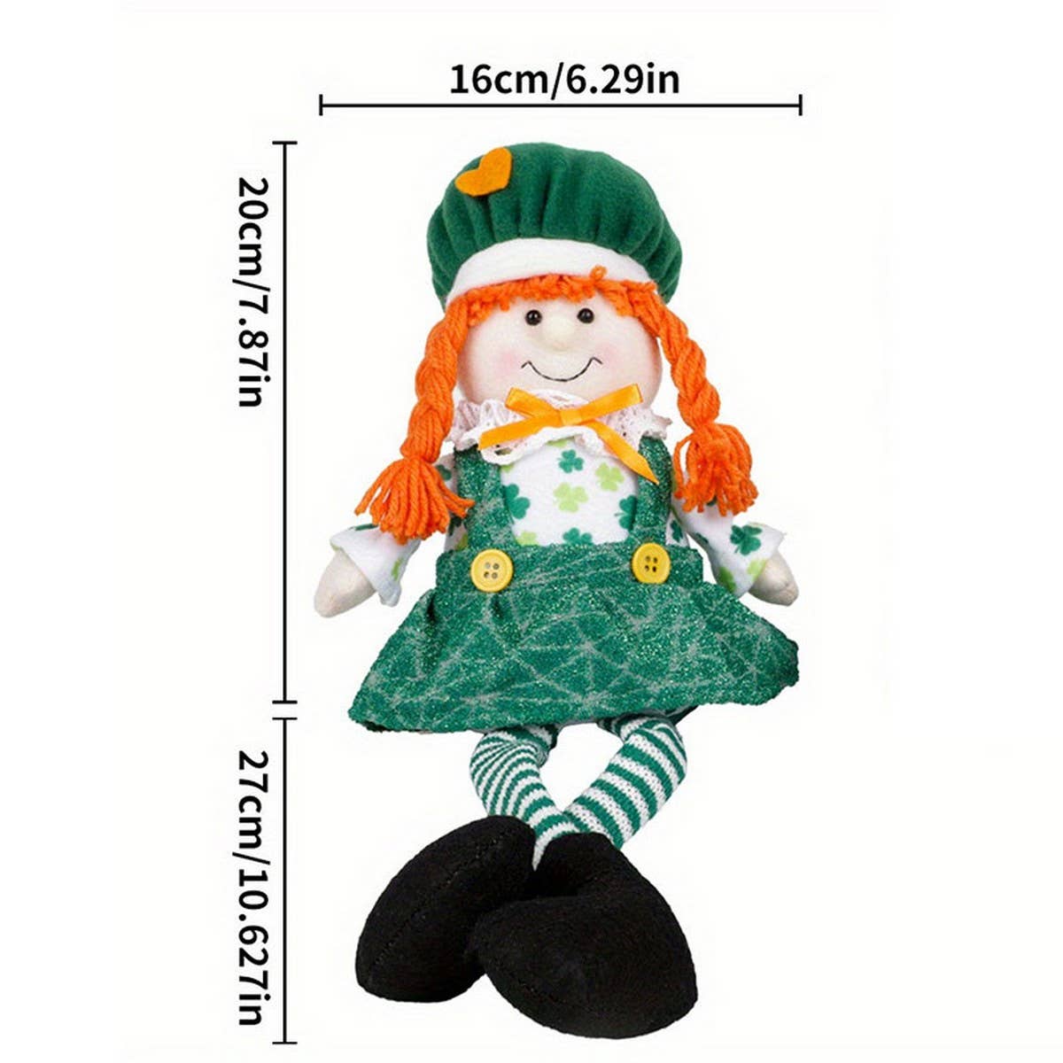 ST. PATRICK'S DAY LONG-LEGGED RUDOLPH DOLL ORNAMENT_CWMM3440