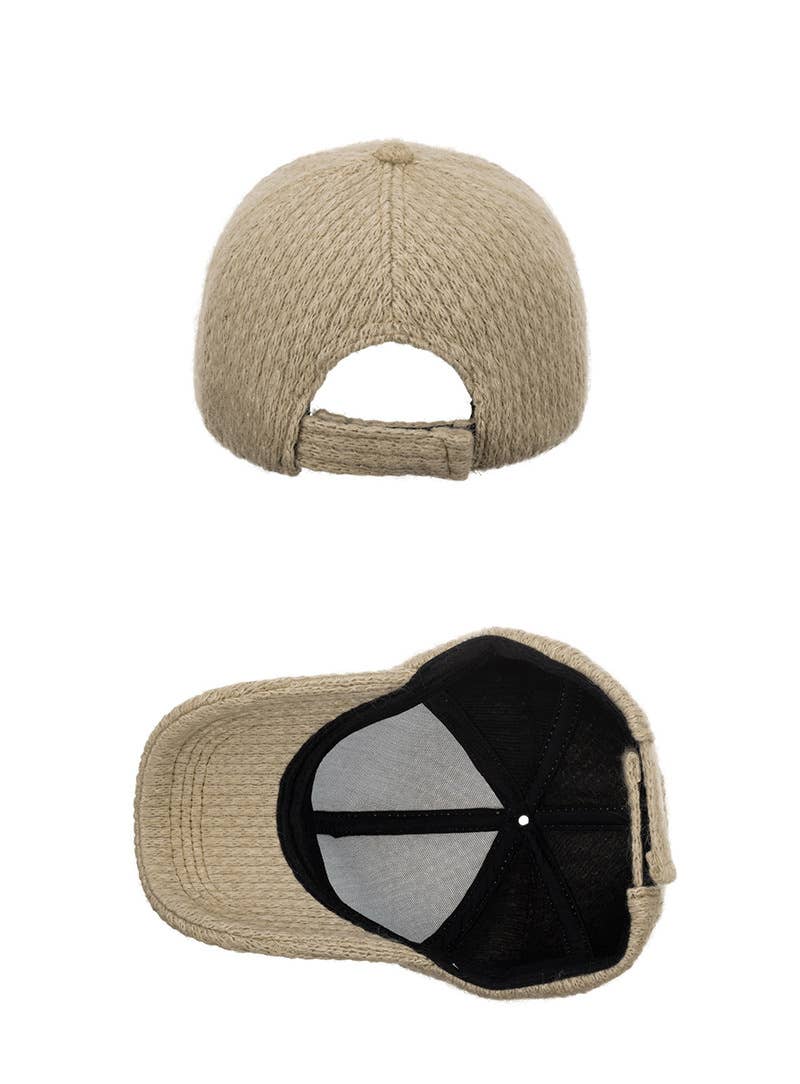 KNIT THICK WARM BASEBALL CAP CAP
