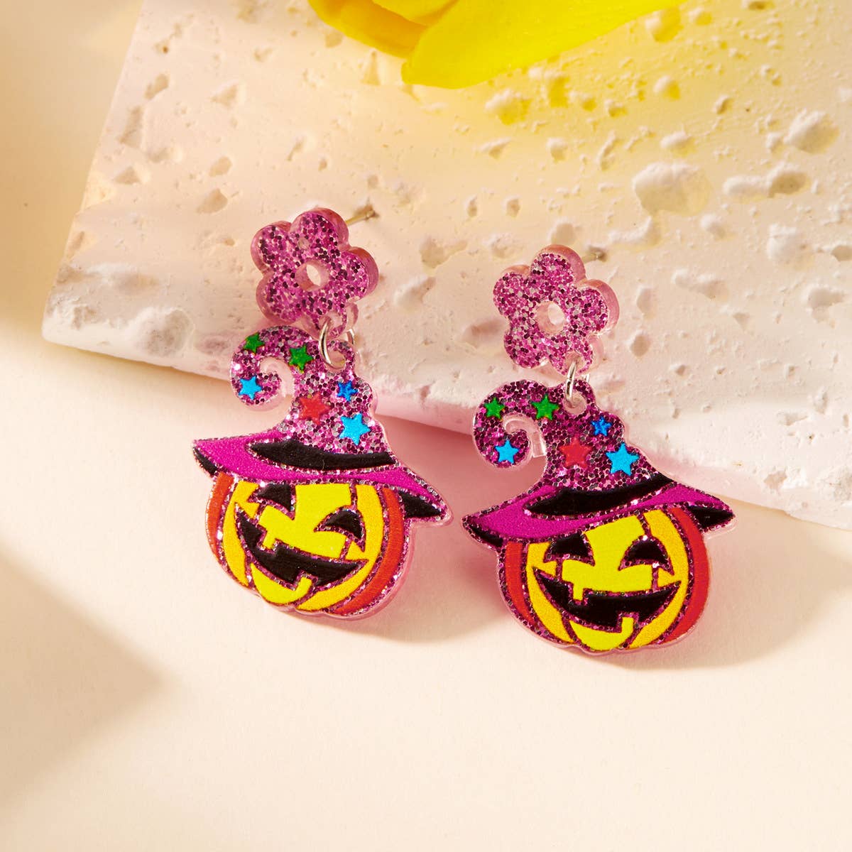 HALLOWEEN SKULL PRINT EARRINGS