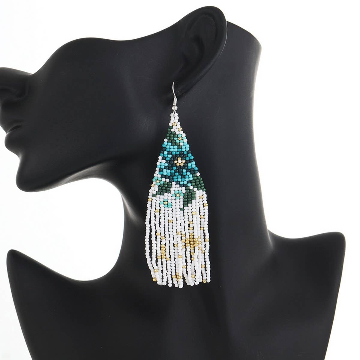 STARRY FLOWER HAND-WOVEN TASSEL EARRINGS_CWAJE1965