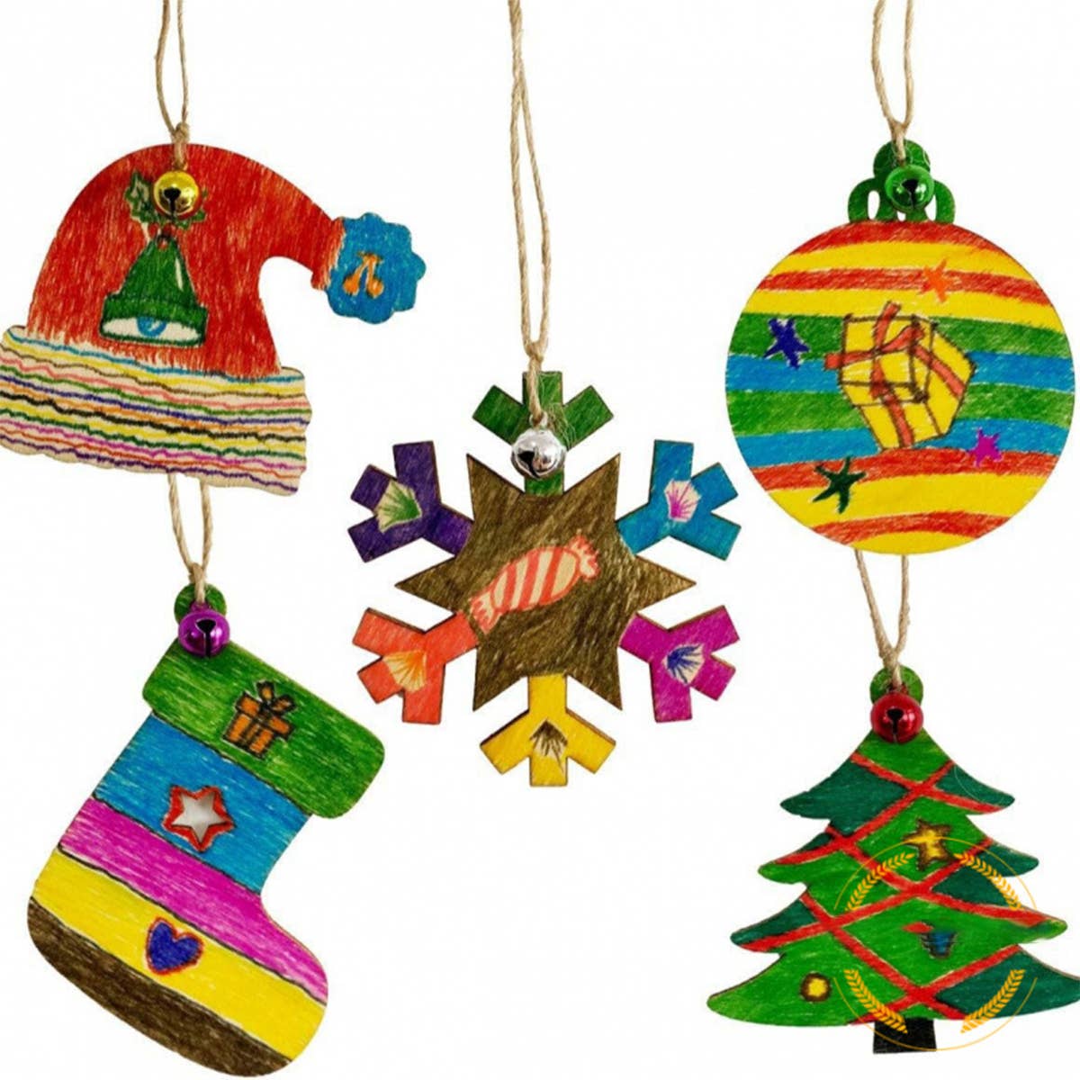 CWASC2677_NEW HOLIDAY WOOD CHIP DECORATIVE PENDANT