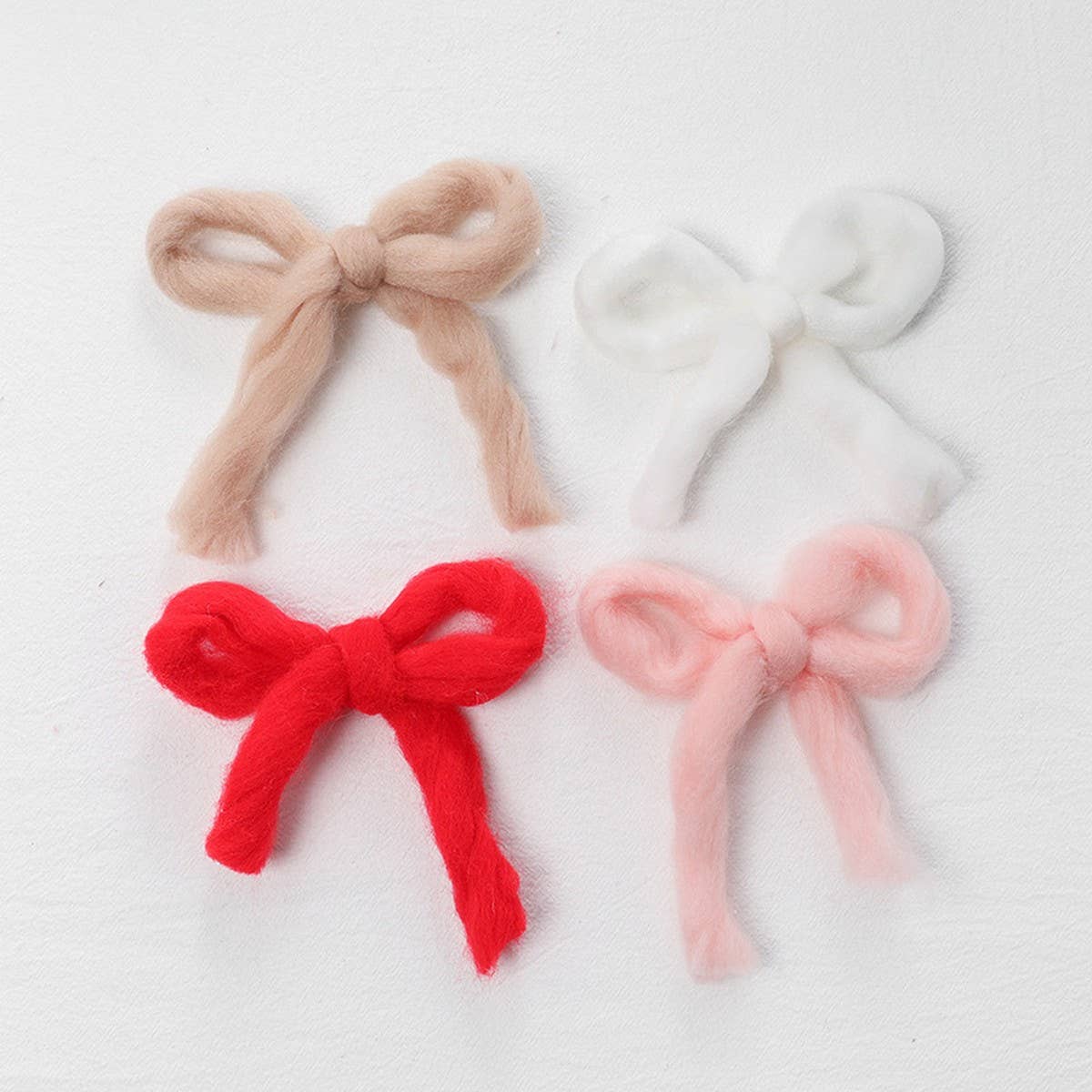 Felt Plush Bow Ribbon Christmas Tree Hanging Decor