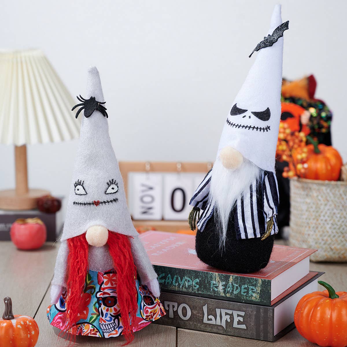 HALLOWEEN GHOST BAT POINTED HAT DOLL ORNAMENT