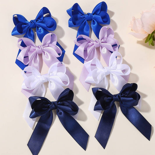 Handmade Double Ribbon Bow Baby Hair Clip