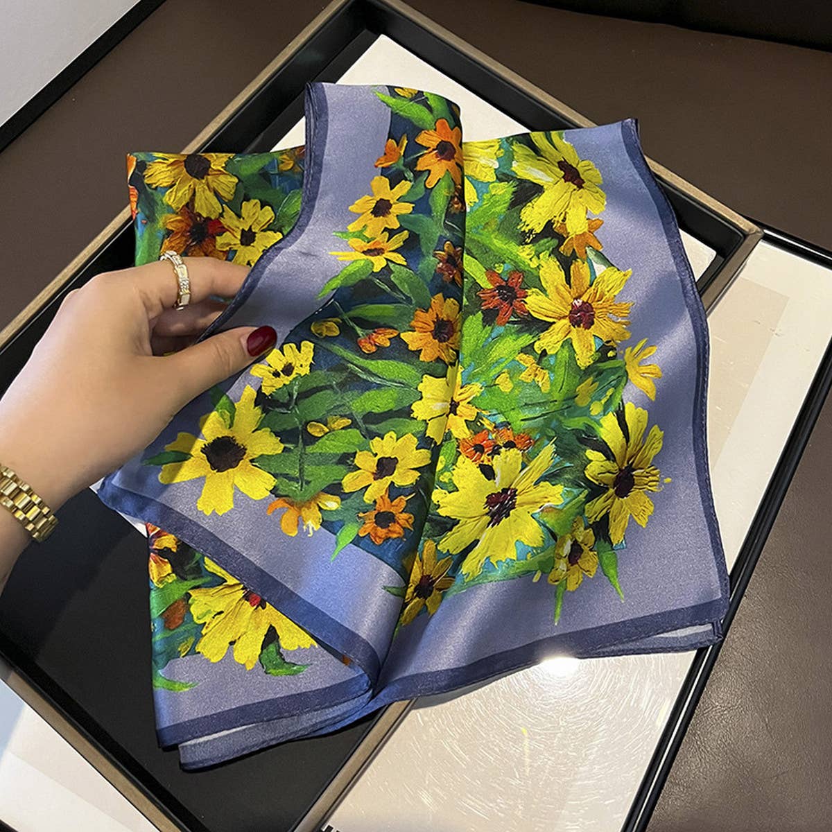 100% Silk Square Scarf-Fashionable Spring & Autumn_CWASC0562