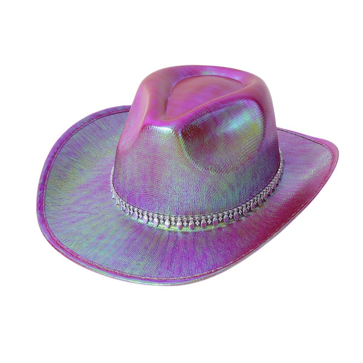 Western Laser Stripe Rhinestone Felt Jazz Hat_CWAH3642