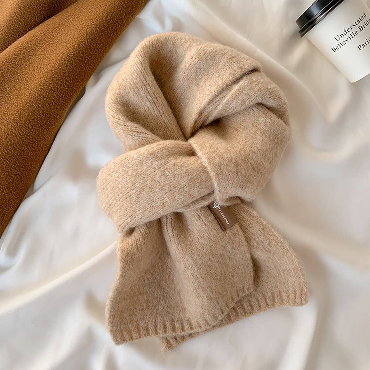 Cute Knit Scarf ? Unisex Solid Color Neck Warmer