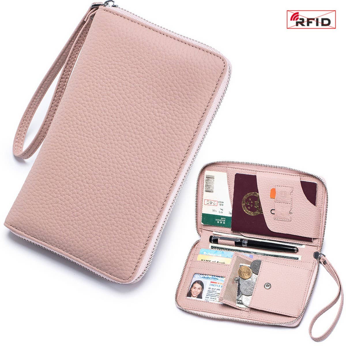 ANTI-THEFT MULTIFUNCTIONAL LONG LEATHER WALLET_CWAB3734