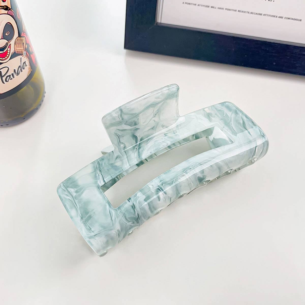 Acrylic Ink Hair Claw - Large Hollow Shark Clip_CWAHA0393