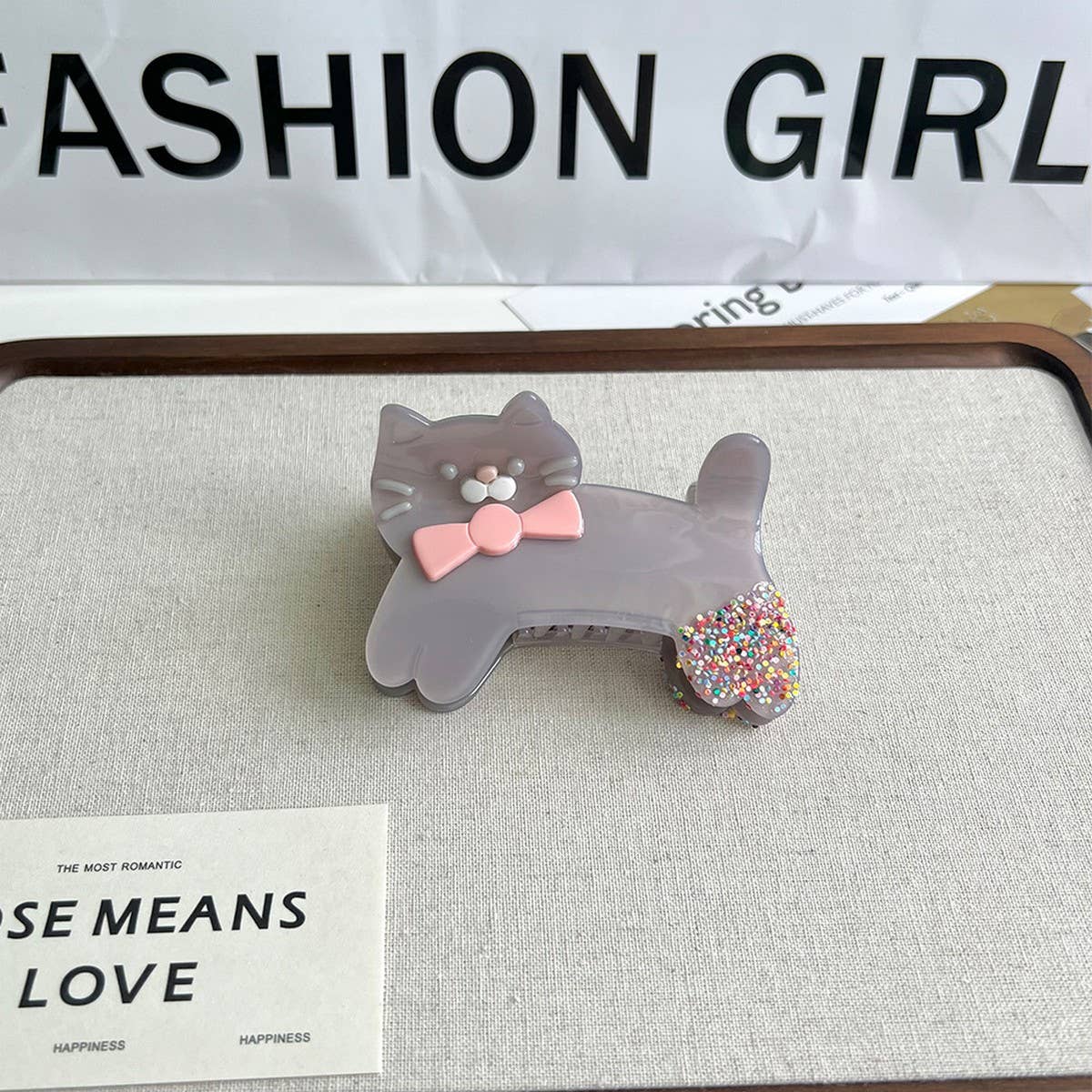 Cute Cat Bow Hair Clip  Creative Cartoon Accessory