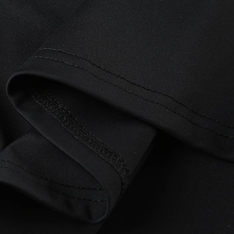 Sexy solid color V-neck short-sleeved base shirt