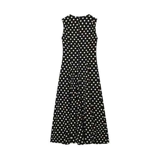 Fashionable commuting polka dot vest dress