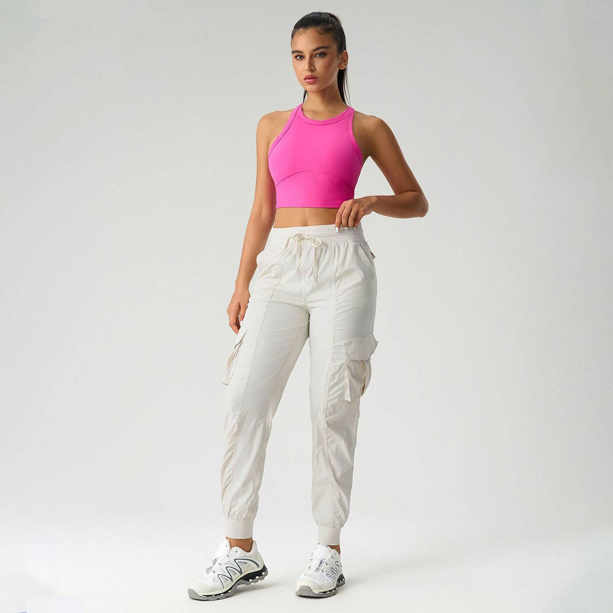 Women's Quick-Dry Cargo Joggers Mid Waist