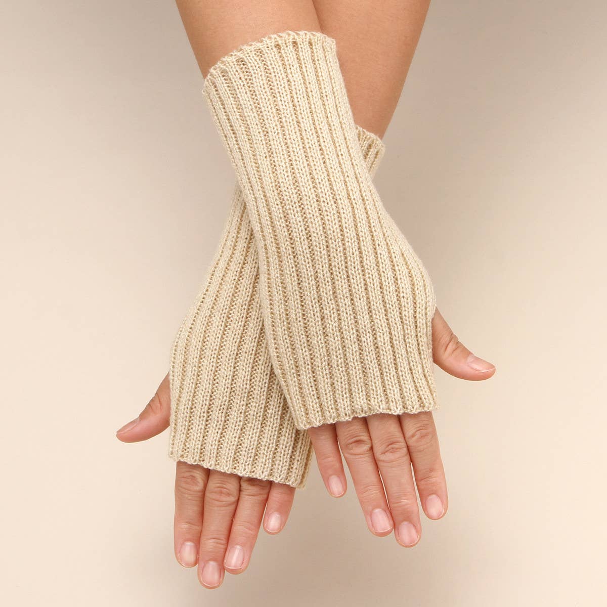 SIMPLE KNITTED WARM FINGERLESS GLOVES_CWAG0086