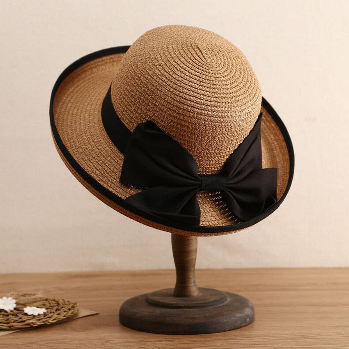 Summer exquisite beach sun protection straw hat_CWAH3435