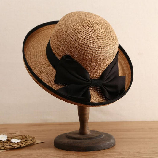 Summer exquisite beach sun protection straw hat_CWAH3435