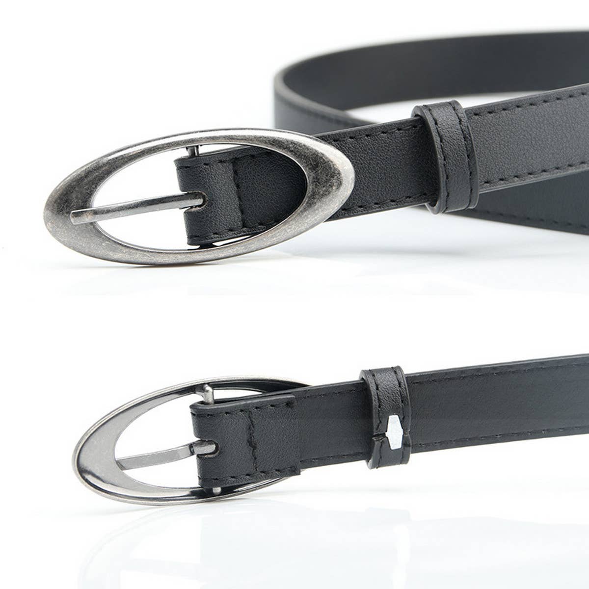 CWABE0922_ALL-MATCH OVAL ALLOY BUCKLE BELT