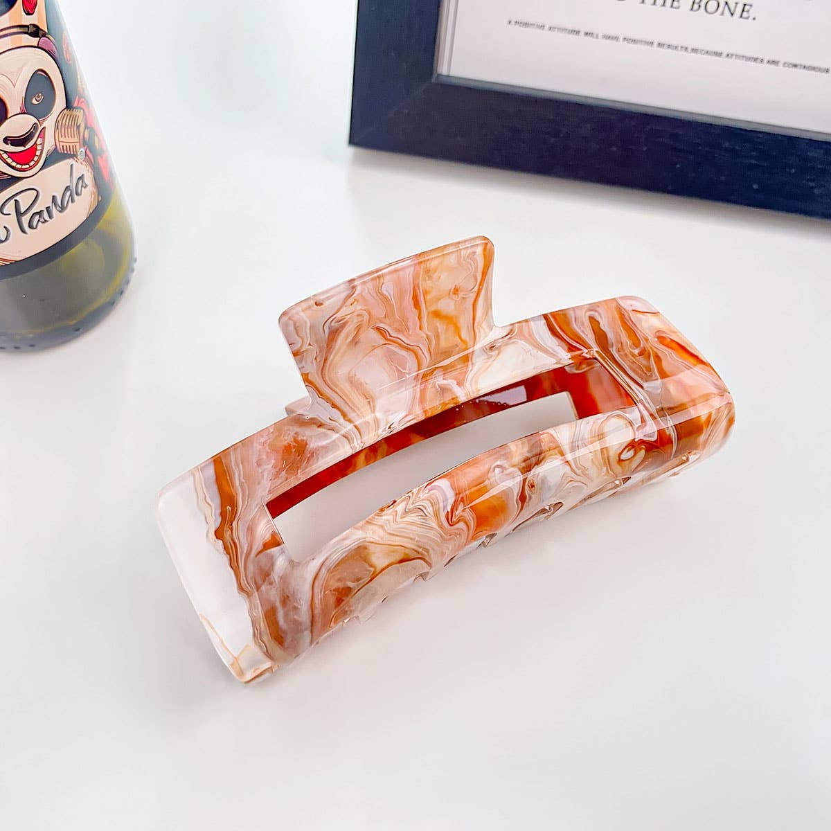 Acrylic Ink Hair Claw - Large Hollow Shark Clip_CWAHA0393