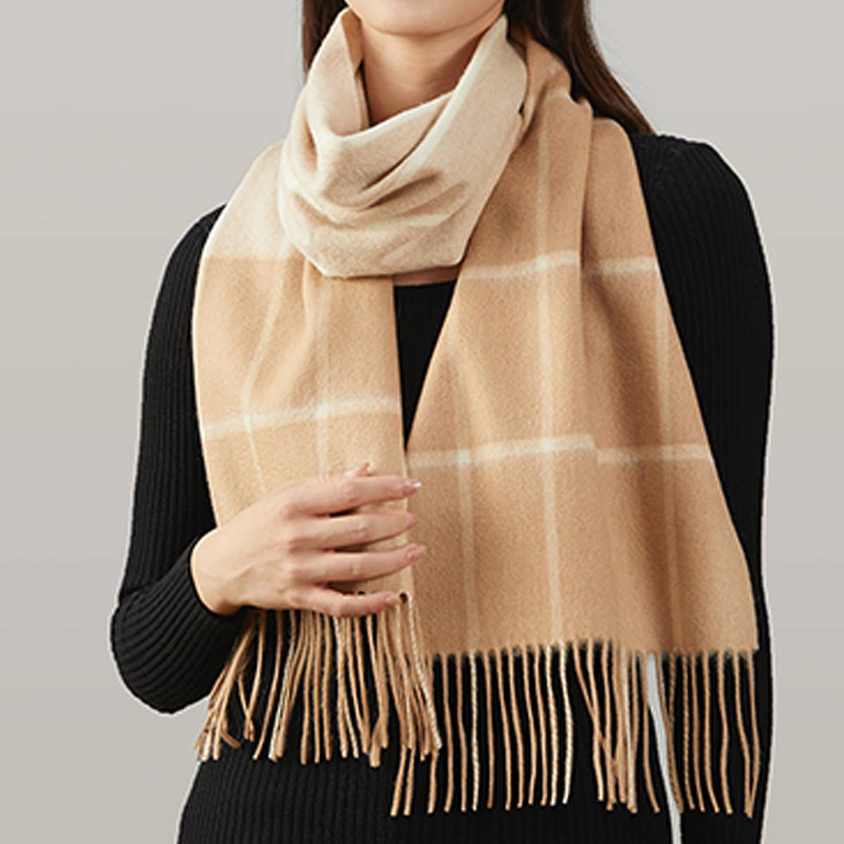 COLORBLOCK PLAID FASHION SCARF