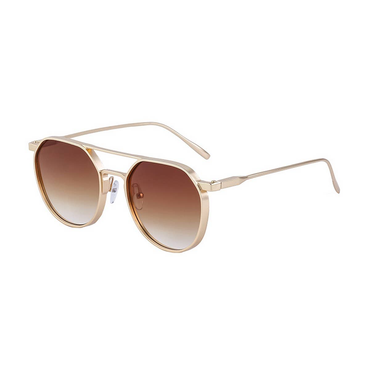 OVAL FRAME SUNGLASSES METALDOUBLE BRIDGESUNGLASSES_CWASG0560
