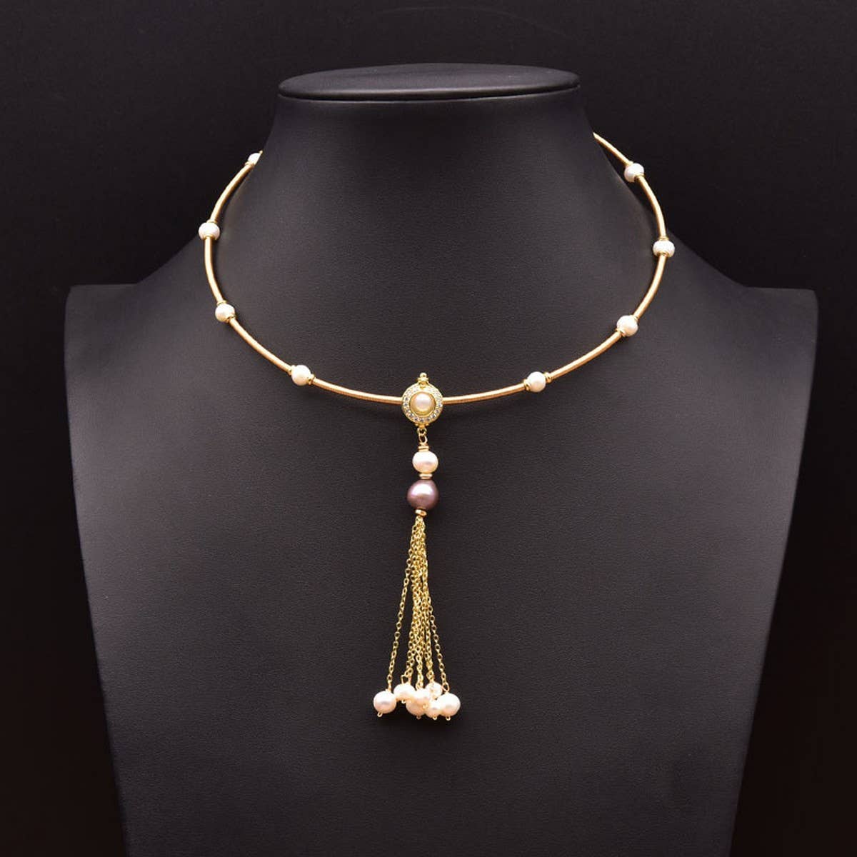 WOMEN'S VINTAGE TASSEL NATURAL PEARL NECKLACE