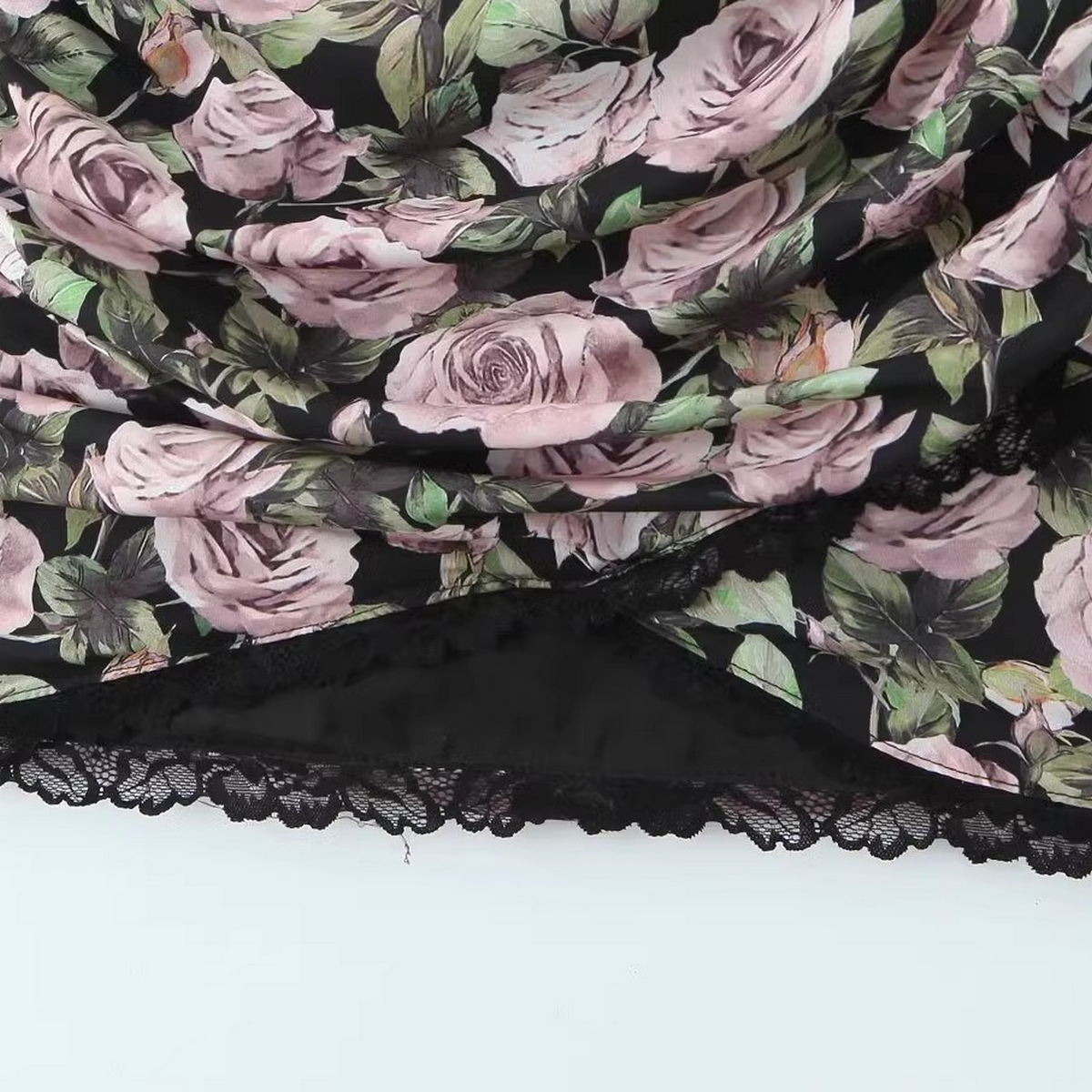 French Style Lace Rose Print Women¡¯s Slip Dress