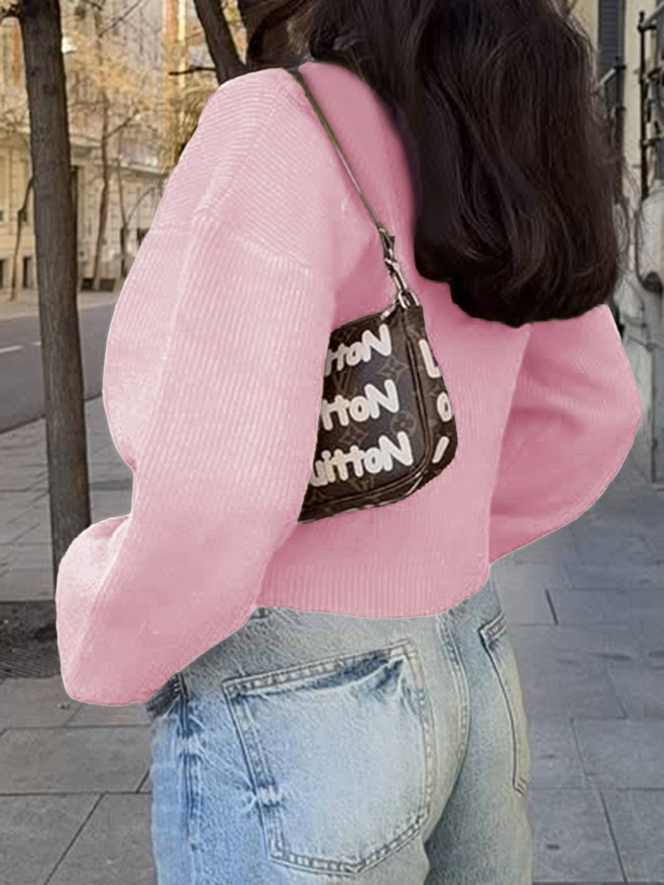 Simple single-breasted woolen long-sleeved coat