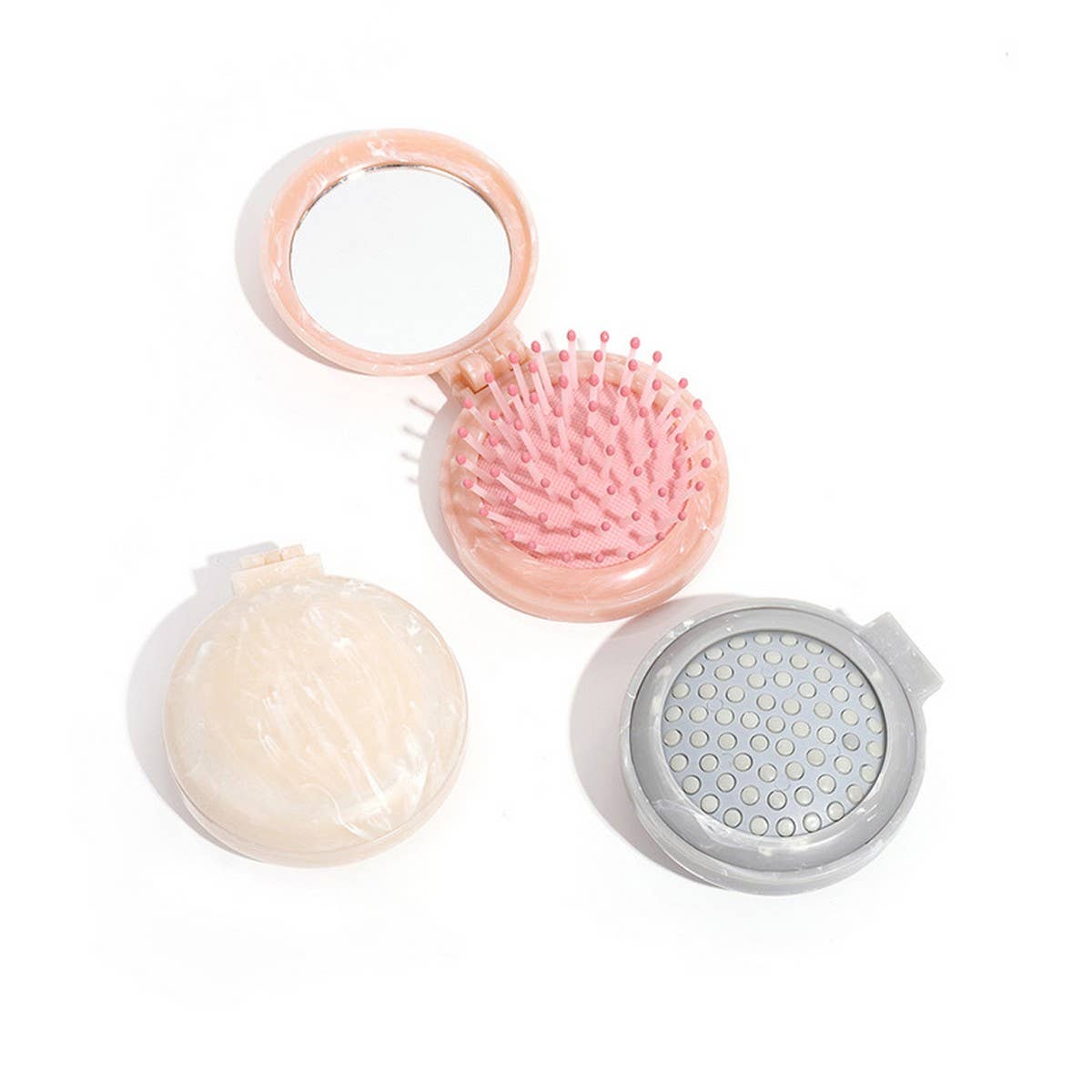 MASSAGE COMB PORTABLE FOLDING MIRROR COMB