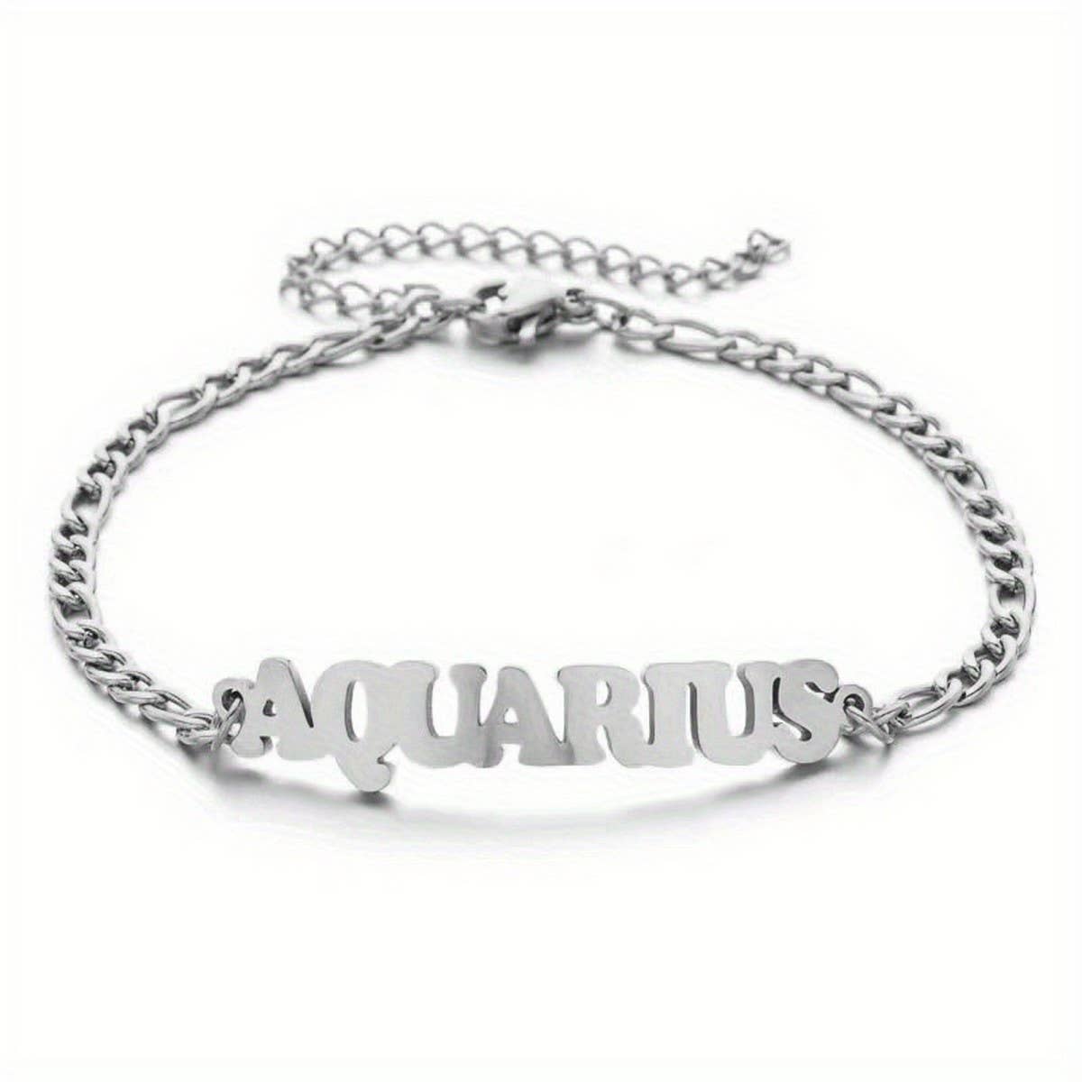 NEW STAINLESS STEEL ZODIAC PENDANT BRACELET_CWMM2716
