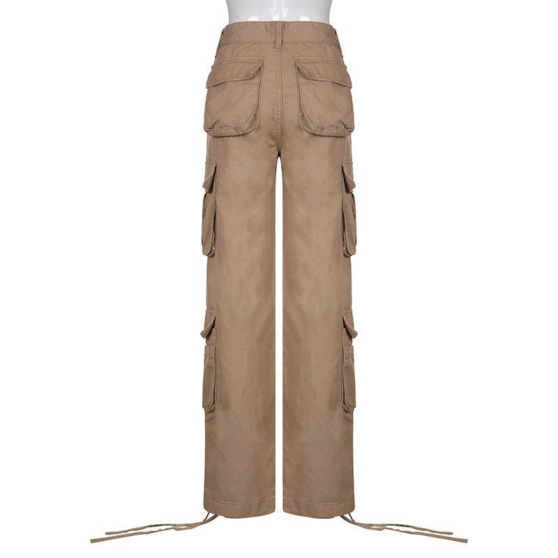 Many pockets belt leisure tooling jeans