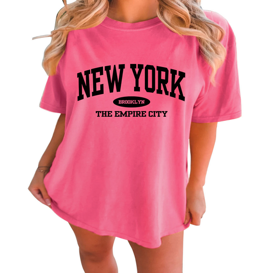 Trendy Letter Print T-Shirt for Women, Loose Fit