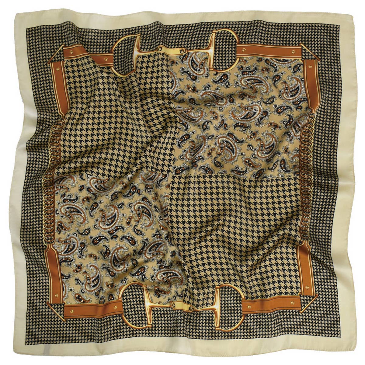 Paisley Print Satin Scarf - Versatile Neck Wrap_CWASC1171