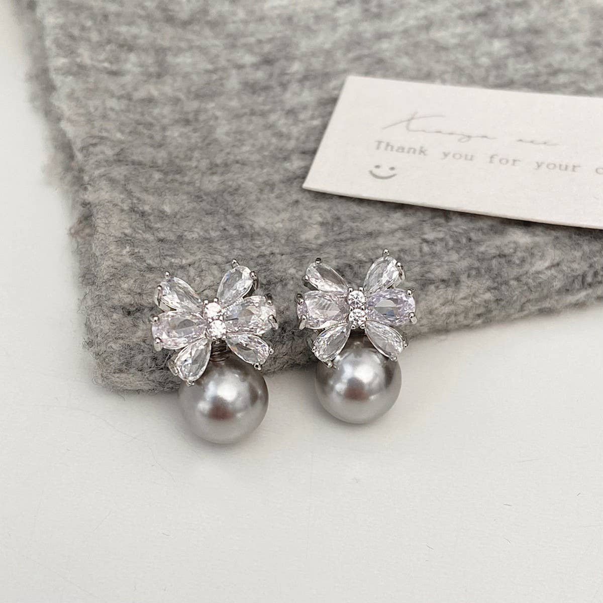 SIMPLE HIGH-GRADE BOW ZIRCON EARRINGS FOR WOMEN_CWAJE2998