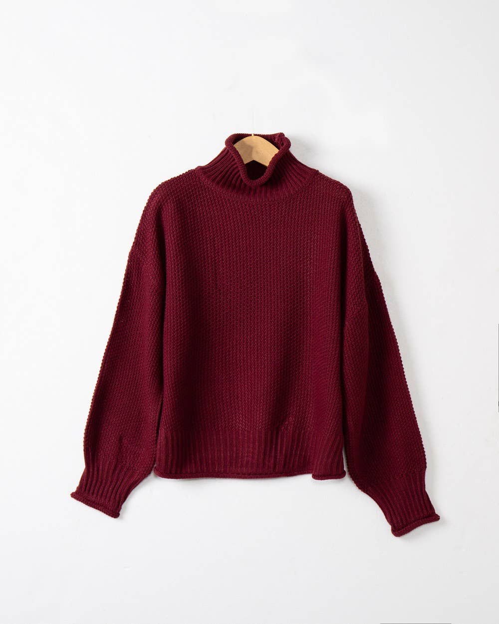 STYLISH CASUAL TURTLENECK SWEATER IN SOLID COLOR