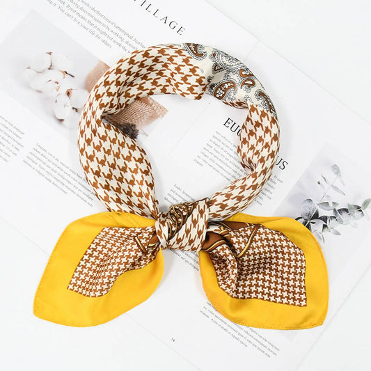 Paisley Print Satin Scarf - Versatile Neck Wrap_CWASC1171