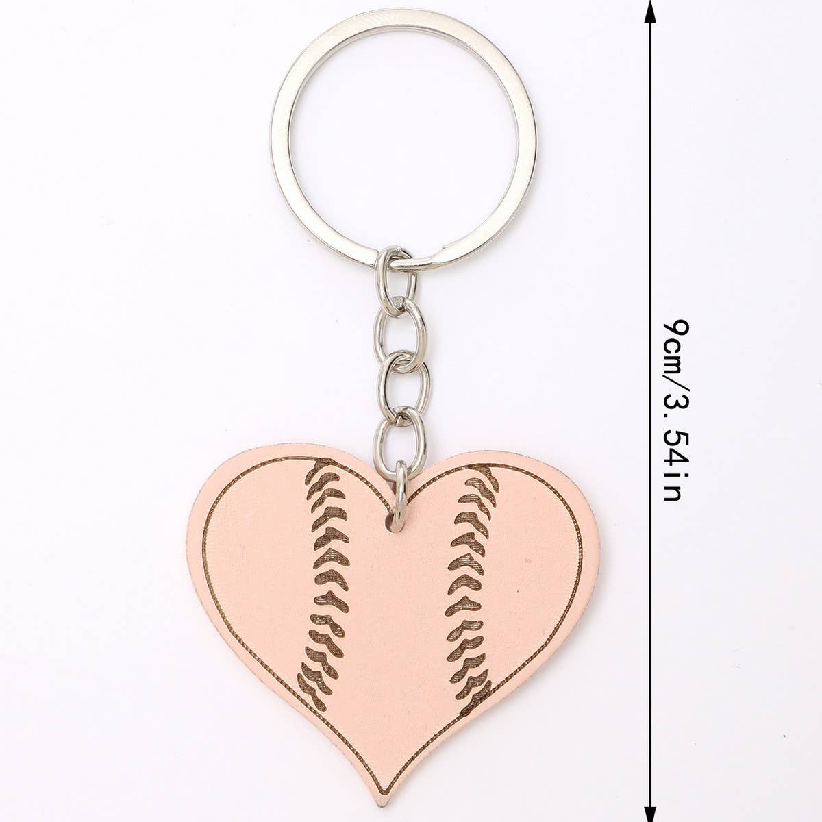 HEART SHAPED WOODEN KEYCHAIN PENDANT