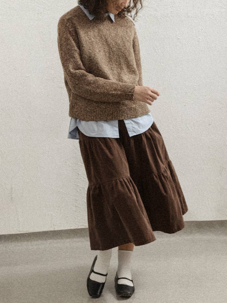 Retro Versatile Pullover Warm Knitted Sweater