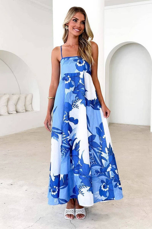 CWDHL1075_SUMMER BACKLESS SUSPENDER SEXY HIGH WAIST DRESS