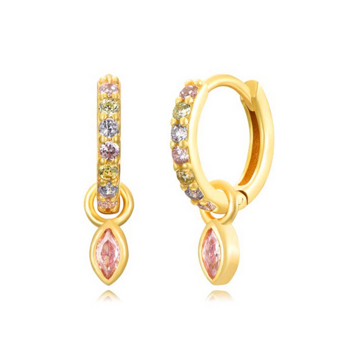 COLORFUL FRENCH TEMPERAMENT GEOMETRIC EARRINGS