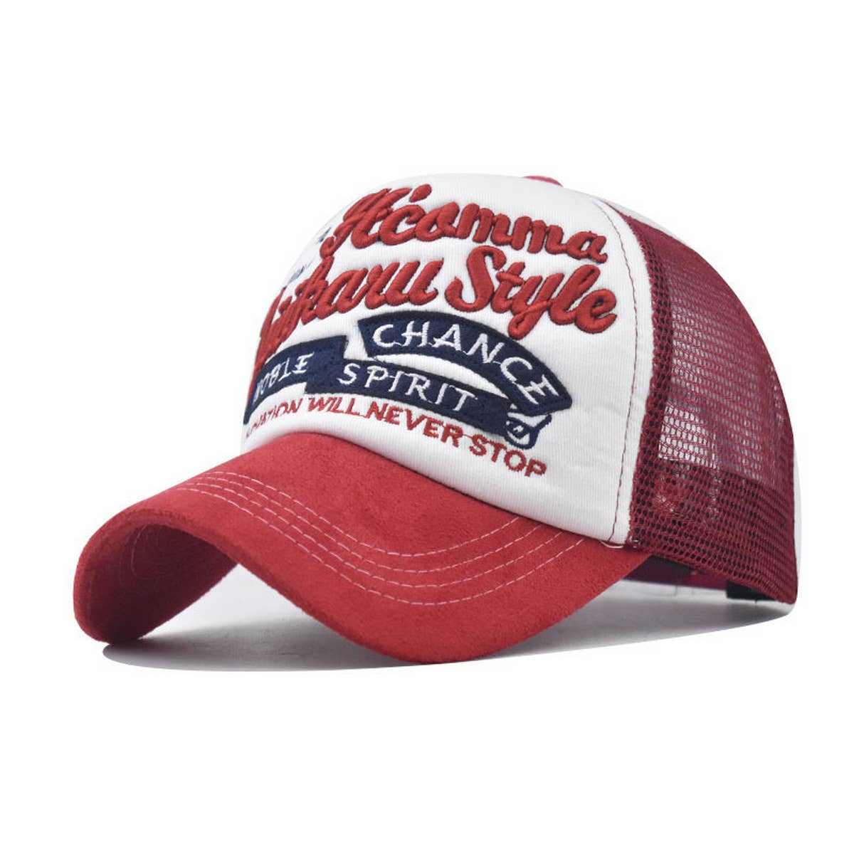 SUMMER COLOR BLOCK MESH OUTDOOR HAT TRUCKER HAT_CWAH1365