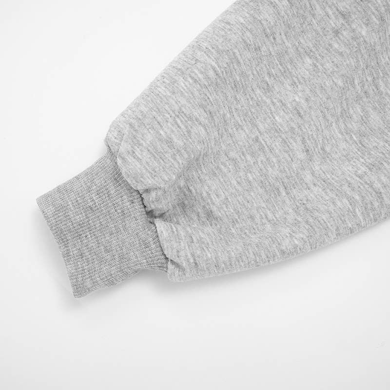 Round-neck casual sweatshirt semi-long skirt set