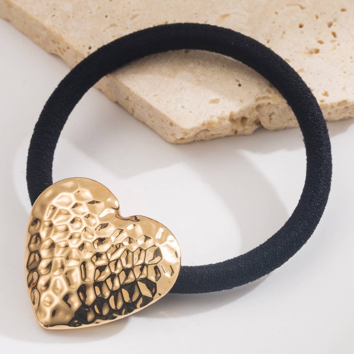 Sweetheart Metallic Elastic Hair Tie