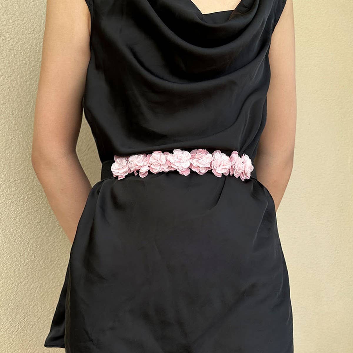 Floral Elastic Waist Belt  Stylish Cincher