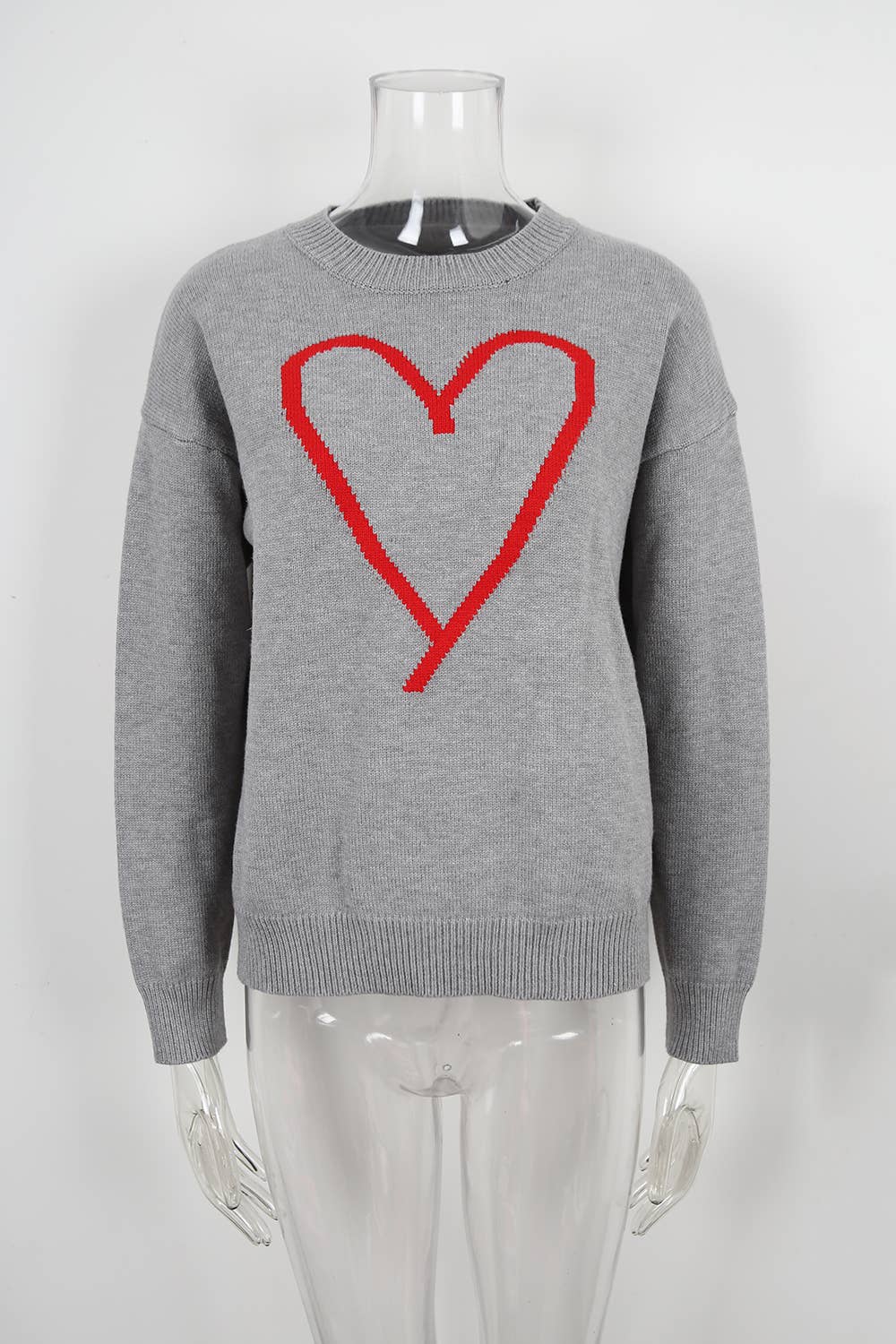 Fashion individual love jacquard knit sweater