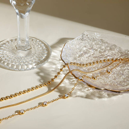 Vintage Multi-Layer Zircon Bracelet in Titanium