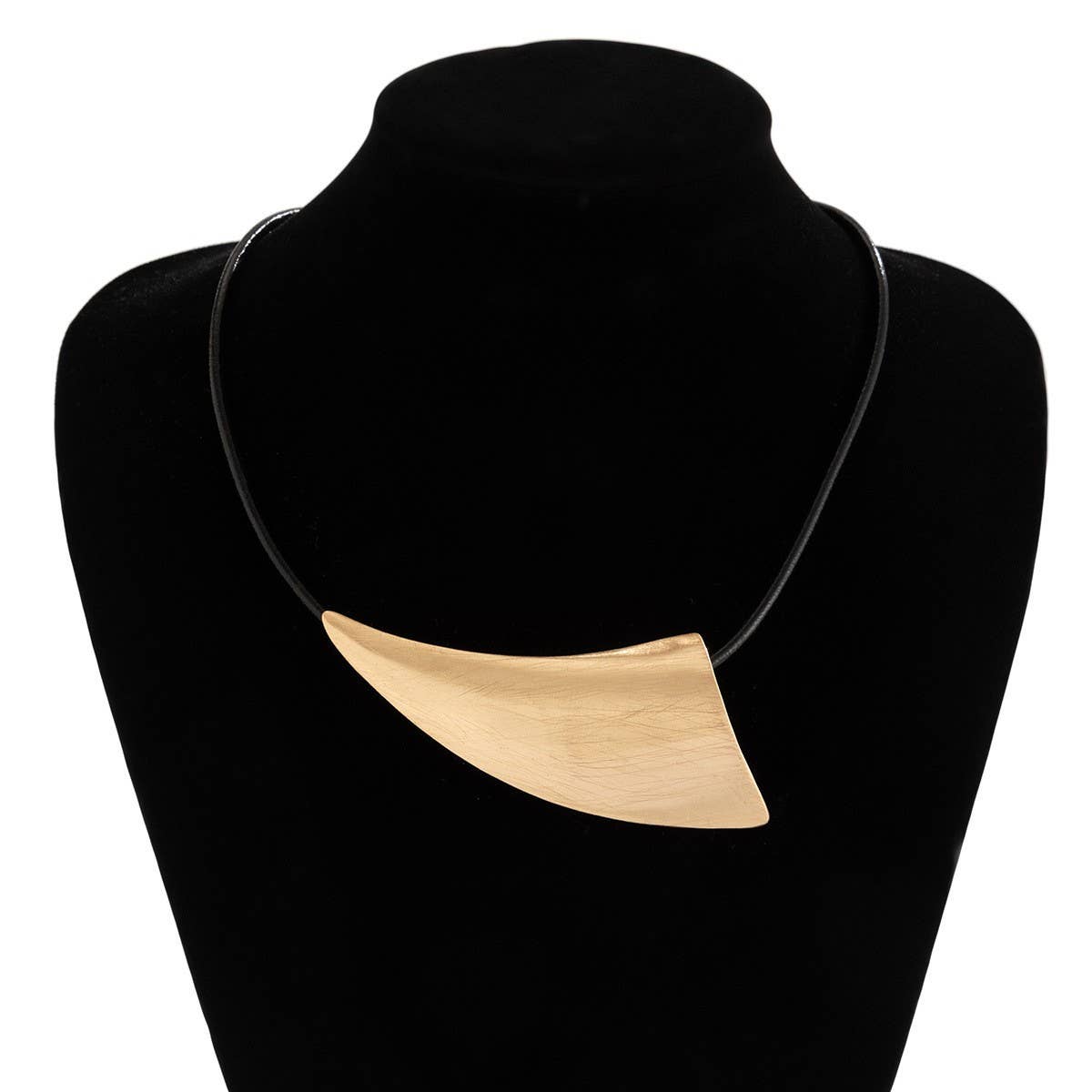 PERSONALIZED BRUSHED METAL HOLLOW NECKLACE_CWMM3140